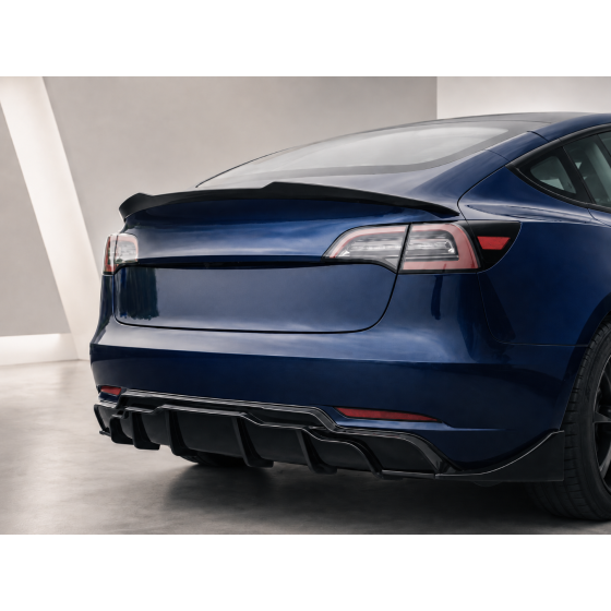 Rear Diffuser Tesla Model 3 2017–2023 Gloss Black