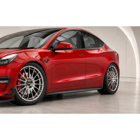 Side Skirts Tesla Model 3 2017+ Gloss Black TUV/ABE/ITV