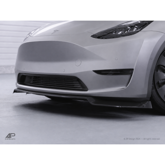 Front Lip Tesla Model Y 2020+ Gloss Black TUV/ABE/ITV