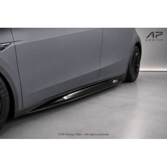 Side Skirts Tesla Model Y 2020+ Gloss Black TUV/ABE/ITV