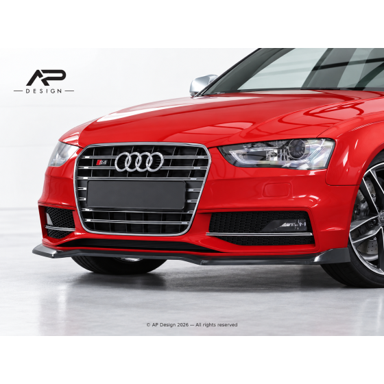 Front Splitter Audi A4 B8 S-Line / S4 B8 8K 2011-2015 Gloss Black with ABE