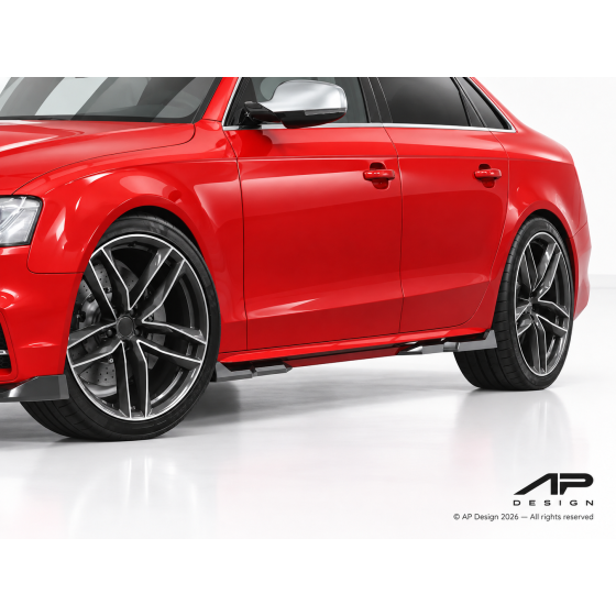 Side Skirts Audi A4 B8 S-Line / S4 B8 2008-2015 Gloss Black with ABE