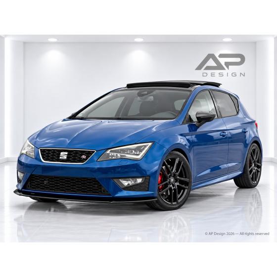 SEAT Leon 5F Cupra Front Lip + Rear Spoiler Pack Gloss Black