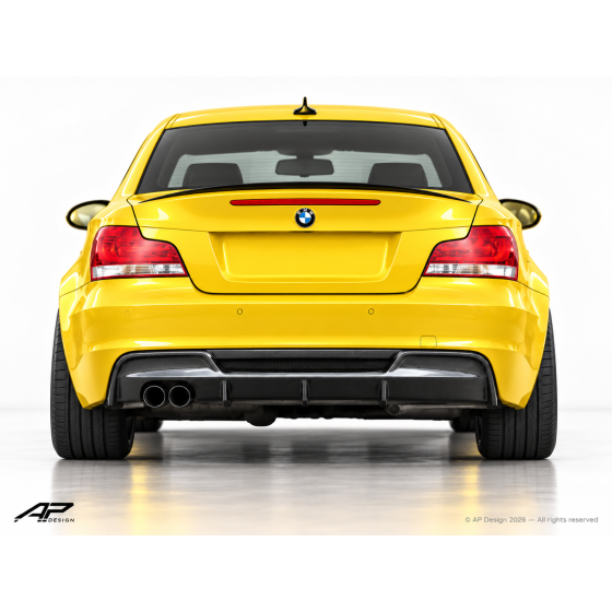 BMW E82 E88 M Sport Rear Diffuser Left Twin Exhaust Gloss Black