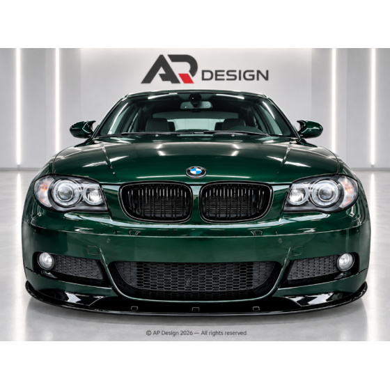 Front Lip BMW E82 E88 M Pack M Performance Look Gloss Black