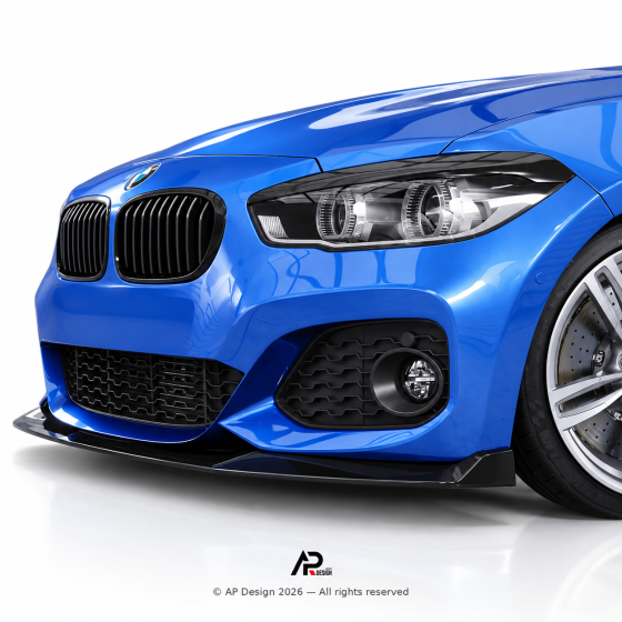 BMW 1 Series F20/F21 LCI – M Performance Style Gloss Black Front Lip for M Sport