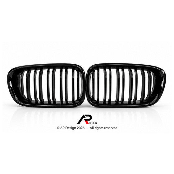 BMW 3 Series E46 Facelift (2001–2005) – Gloss Black Kidney Grilles