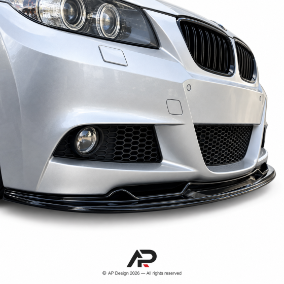 BMW E90/E91 LCI M Sport M Performance Style Front Lip – Gloss Black