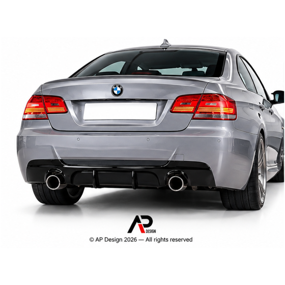 BMW E92/E93 335i M Performance Style Rear Diffuser 1+1 – Gloss Black