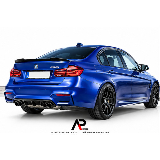 BMW F30 Sedan CS Style Rear Trunk Spoiler – Gloss Black