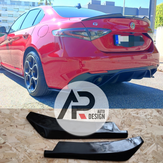 Alfa Romeo Giulia Veloce Sprint Ti Super Rear SIDE skirts Gloss black