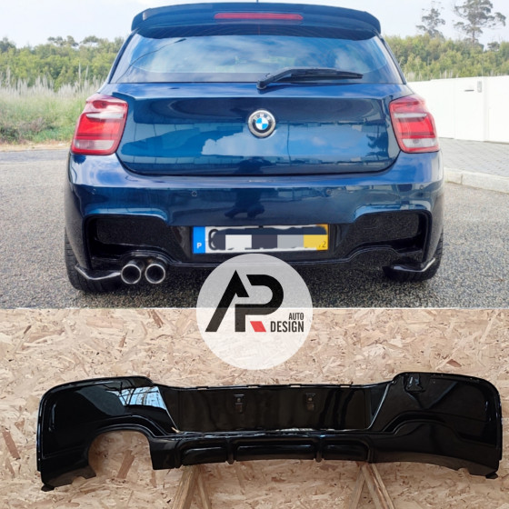 M Performance Style Rear Diffuser BMW F20 F21 Pre-LCI M135i Gloss Black