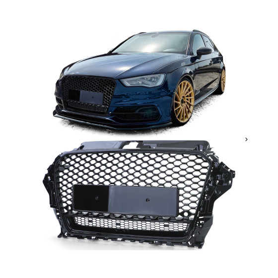 RS Style Front Grille Audi A3 8V Pre-Facelift 2012-2015 Gloss Black