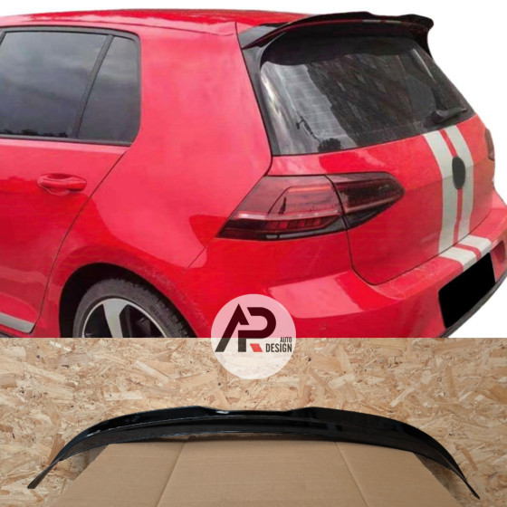VW GOLF 7 7.5 REAR SPOILER EXTENSION GLOSS BLACK
