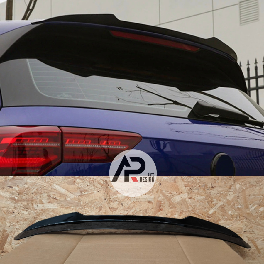 VW GOLF 8 REAR SPOILER EXTENSION GLOSS BLACK
