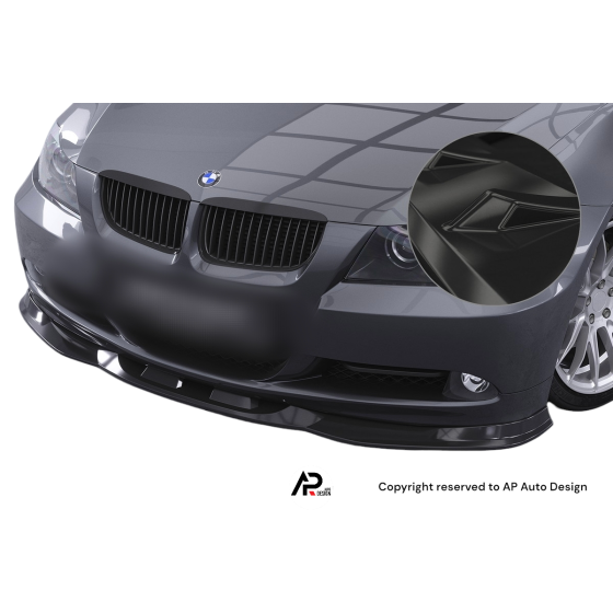 TUV/ABE/ITV BMW E90 E91 Front Lip P1 gloss black